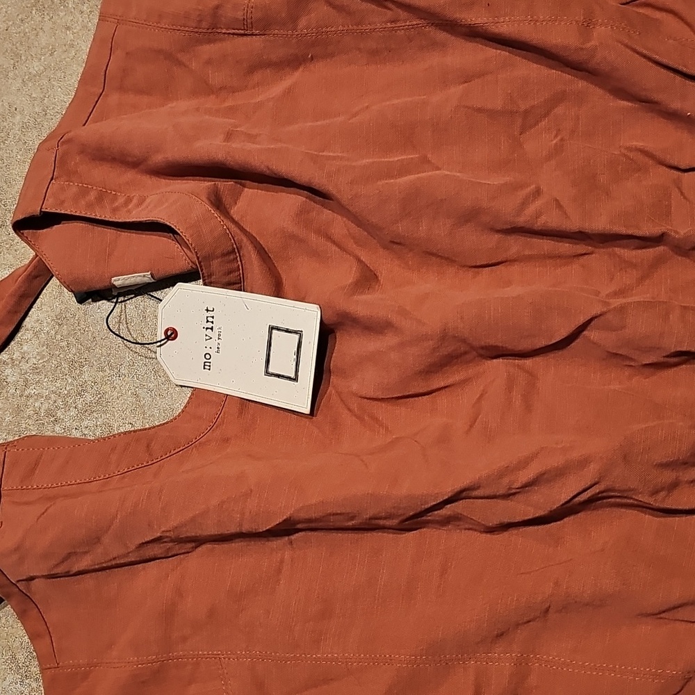 NWT Mo:Vint New York open back wide leg jumpsuit jumper mauve coveralls sz S - Picture 3 of 6